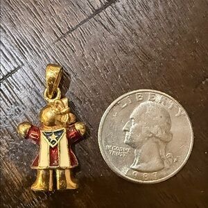 Rare vintage golden puertorrican girl pendant 🇵🇷